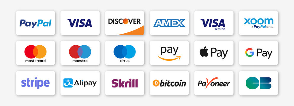 Accepted card networks: PayPal, Visa, Discover